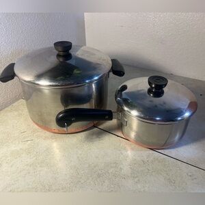 Revere Ware 6 Qt Copper 2 Quart w/ Lids